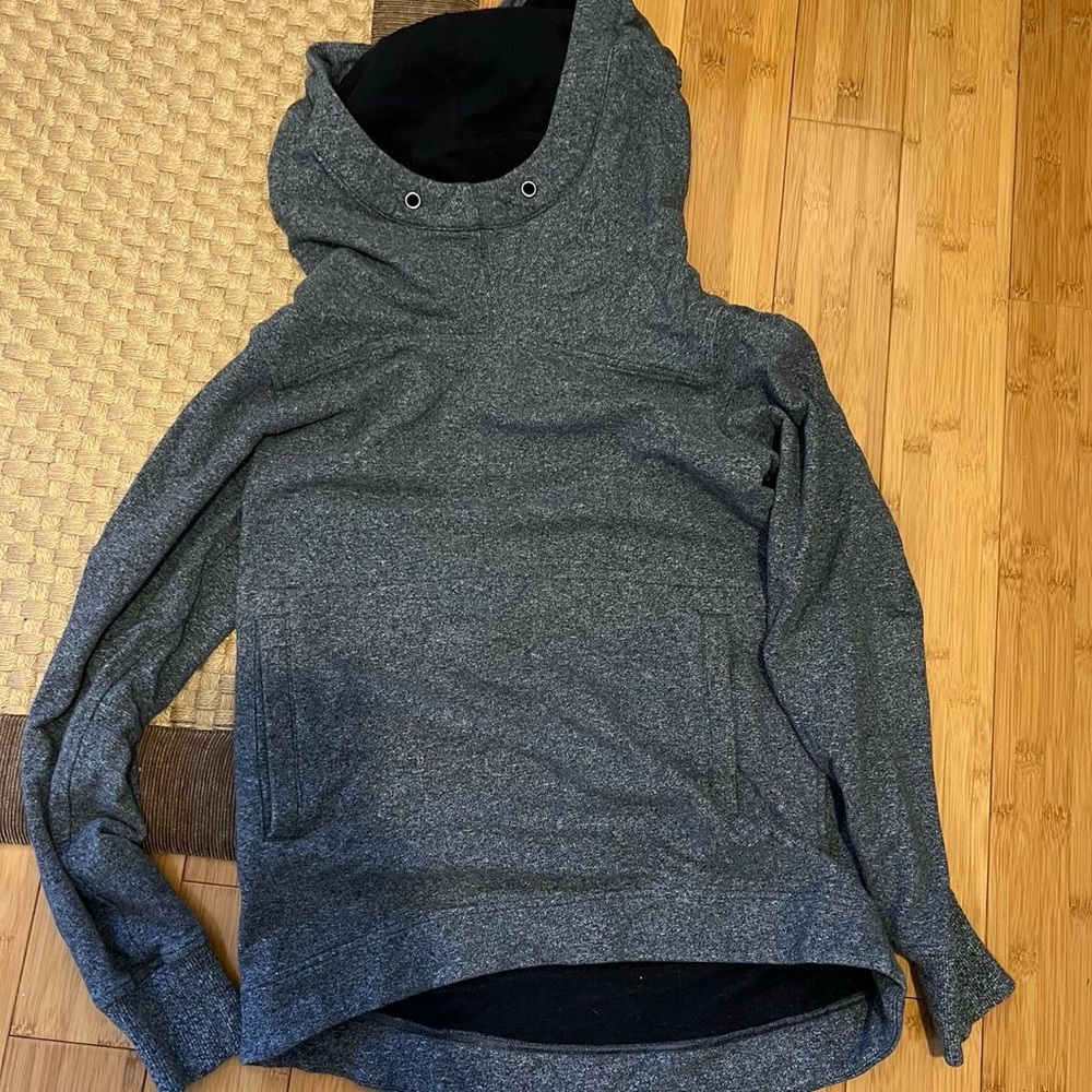 Lululemon 2 Gray Cowlneck Hoodie Sweatshirt